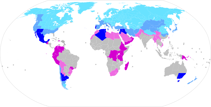 Archivo:Countries receiving snowfall.svg