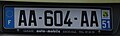 Car registration plates from France