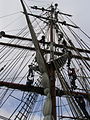 The defining feature of square rigged tall ships – going aloft to set and stow sails.