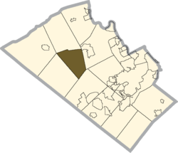 Location of Lowhill Township in Lehigh County, Pennsylvania