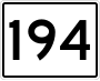 State Route 194 marker