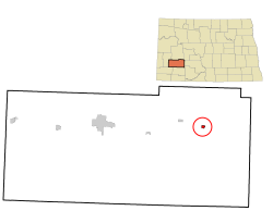 Location of Richardton, North Dakota