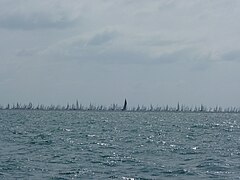 Some of the 1700 boats in the 2010 Round the Island Race.