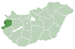 Location of Vas County