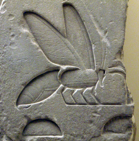 File:AncientEgyptianRelief-BeeHieroglyph-ROM.png