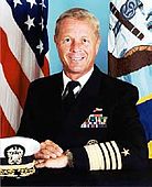 US Navy Admiral Frank Bowman, an Officier of the Ordre national du Mérite