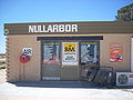 Nullarbor roadhouse distances sign in 2008