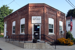 Post office at the corner of Main and High streets.