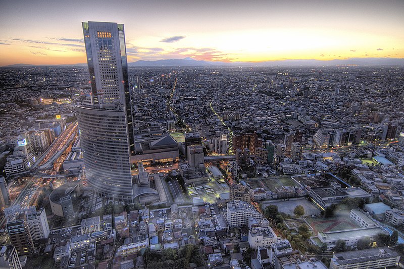 File:Sunset in Shinjuku.jpg