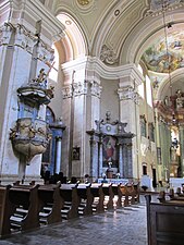 Interior of the church