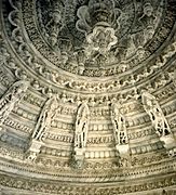 The ceiling of Dilwara Jain Temples, India.