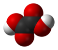 Space-filling model of oxalic acid