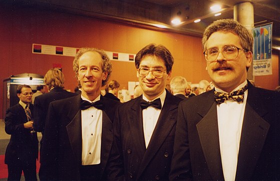 Bart Bramley, Michael Rosenberg, Eric Rodwell (left to right) Par contest winners at World Championships 1998, Lille, France