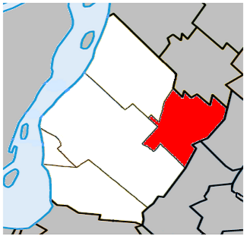 Location within the urban agglomeration of Longueuil