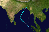 Track of Cyclone Mahasen