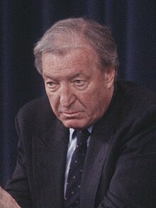 colour photograph of a 64-year-old Haughey