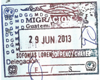 Entry stamp