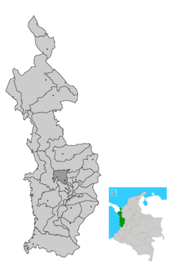 Location of the municipality and town of Río Quito in the Chocó Department of Colombia.