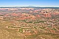 Aerial shot over Sedona, Arizona looking toward Flagstaff, Arizona 2009