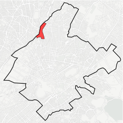 Location within municipality of Athens