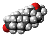 Filled-in diagram of a steroid