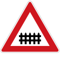 Level crossing with gates or barriers