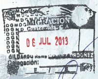 Exit stamp