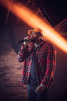 Lucas performing in May 2018