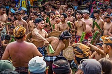 Mekare-kare pandan battle in Tenganan village, Bali