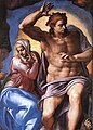 Mary and Christ, in The Last Judgement by Michelangelo (1541); this depiction was much criticised.