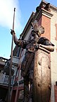 Roman legionary sculpted in wood in 1904 by Johann Baptist Moroder and fused in bronze in 2001.