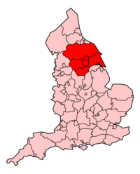 Area served by the Yorkshire Ambulance Service NHS Trust