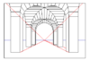 One-point perspective projection