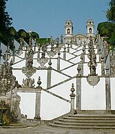 Escalinatas del santuario de Bom Jesus do Monte, cerca de Braga.