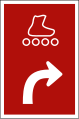 4.51.2 Announcement of a turn for a particular type (here: vehicle-like transport means)