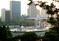 The unifying United Buddy Bears exhibition was shown at the Olympic Park in Seoul in 2005.