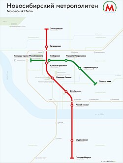 схема метрополитена Новосибирска