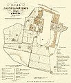 Map of the Bakhchysarai garden and palace, 1855