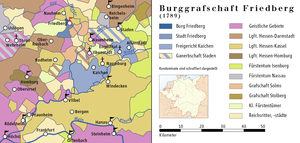 Бурграфство Фридберг в 1789 г..