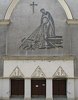 Portal de la iglesia de San pedro en el distrito Schwetzinger de Mannheim