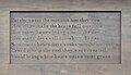 The North side reads "Hereby we see the minutes, how they run; How many make the hours full complete; How many hours bring about the day; So minutes, hours, days, weeks, months and years; Pass'd over to the end they were created; Would bring white hairs unto a quiet grave."