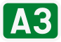 A3 motorway shield}}