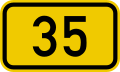 Main road number sign