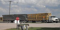 Photo of truck hauling trailer