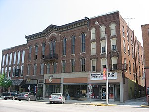 The Delphi City Hall, a historic place in the township