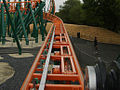 Magnetic brakes on a roller coaster