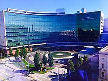 The Main Entrance of Cleveland Clinic on Euclid Avenue.