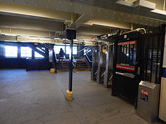 Typical elevated station mezzanine