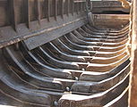 Repaired frames, barge hull. Sa Dec, Mekong Delta.