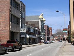 Looking down Main Street